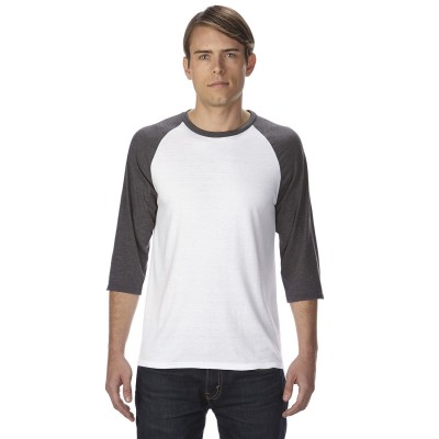 Anvil Triblend 3/4-Sleeve Raglan T-Shirt - Custom Pockets