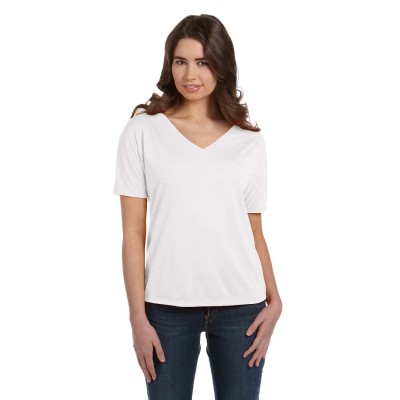 Bella + Canvas Ladies' Slouchy V-Neck T-Shirt - Crest