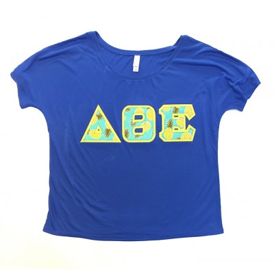 Bella + Canvas Sorority Slouchy T-Shirt - Sewn On Letters