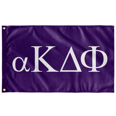 alpha Kappa Delta Phi Sorority Flag - Purple & White