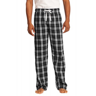 District Young Mens Flannel Plaid Pants - Sewn On Letters
