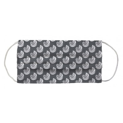 Kappa Delta Sorority Face Mask Coverlet - Shell Icon Charcoal White