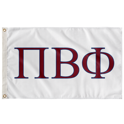 Pi Beta Phi Sorority Flag - White, Wine & Blue