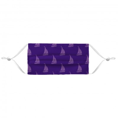 Sigma Sigma Sigma Sorority Face Mask Coverlet - Sailboat Purple Purple