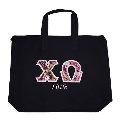 Sorority Tote With Custom Little Embroidery