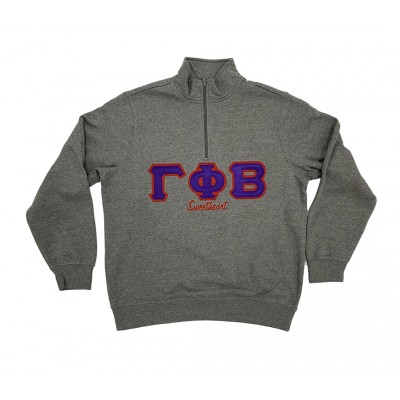 Custom Quarter Zip Sweatshirt - Sorority Letters - Fraternity Letters -  DesignerGreek