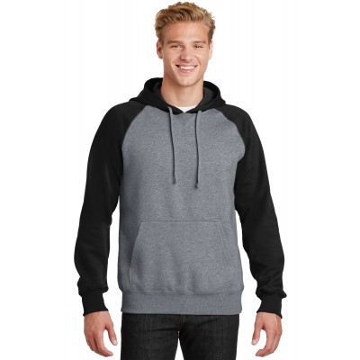 Sport-tek Raglan Colorblock Pullover Hooded Sweatshirt - Crest