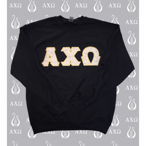 Alpha Chi Omega Sorority Sweatshirt With Marble Stitch Letters 