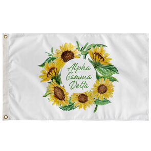 Sunflower Wreath Greek Flag
