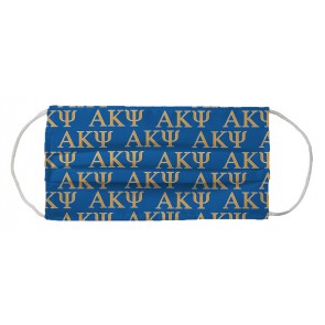 Alpha Kappa Psi Greek Face Mask Coverlet - Greek Letters Royal Yellow White