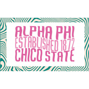 Alpha Phi Chico State Retro Flag