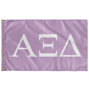 Alpha Xi Delta Sorority Letters Flag - Lavender White