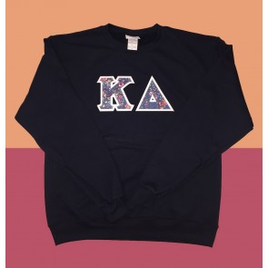 Sorority Crewneck Sweatshirt With Country Floral Letters