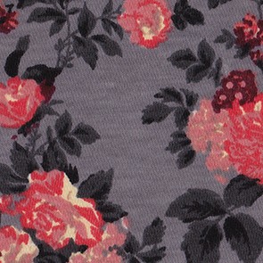 Coral and Slate Floral