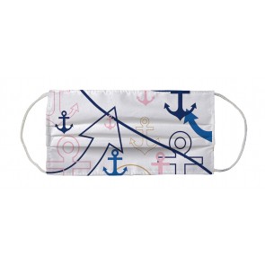 Delta Gamma Sorority Face Mask Coverlet - Scattered Anchors