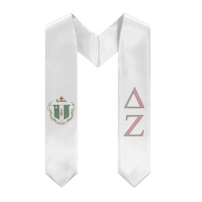 Sorority Graduation Stole With Crest - Printed
