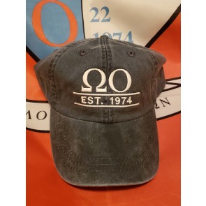 Omega Omicron Adams Cap With Custom Greek Letters And Year Established