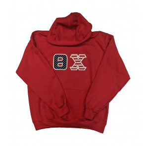 Theta Chi Hoodie With American Flag Stitch Letters 