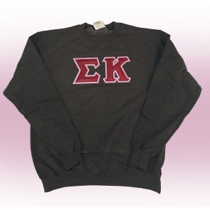 Sigma Kappa Champion Crewneck Sweatshirt With Cardinal Stitch Letters