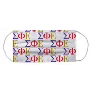 Sigma Phi Epsilon Fraternity Face Mask Coverlet - Greek Letters Multi