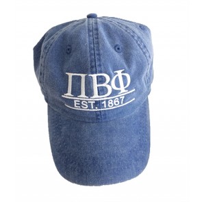 Adams Cap With Custom Greek Letters And Year Established