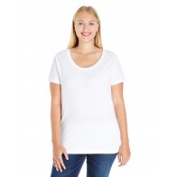 LAT Ladies' Curvy Premium Jersey T-shirt - Crest
