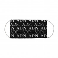 Alpha Delta Pi Sorority Face Mask Coverlet - ADPi Letters Black White