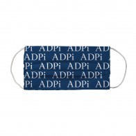 Alpha Delta Pi Sorority Face Mask Coverlet - ADPi Letters Midnight White