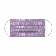 Alpha Delta Pi Sorority Face Mask Coverlet - ADPi Letters Woodland Violet White