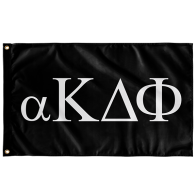 alpha Kappa Delta Phi Sorority Flag - Black & White