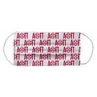Alpha Omicron Pi Sorority Face Mask Coverlet - Greek Letters Infinity Rose White Cardinal