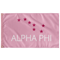 Alpha Phi Constellation Sorority Flag - Light Pink, Bright Pink & White