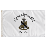 Alpha Sigma Phi Fraternity Crest Flag