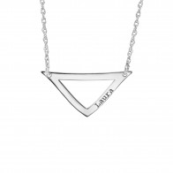 Curved Triangle Bar Name Necklace