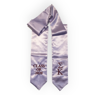 Greek Stole With Letters & Graduation Year - Embroidered