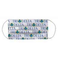 Delta Delta Delta Sorority Face Mask Coverlet - Tri Delta Color Logo