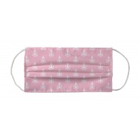 Delta Gamma Sorority Face Mask Coverlet - Anchor Pink White