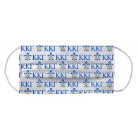 Kappa Kappa Gamma Sorority Face Mask Coverlet - KKG White Bright Blue