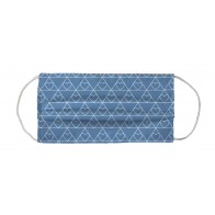 Phi Sigma Sigma Greek Face Mask Coverlet - Abstract Blue White