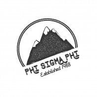 Phi Sigma Phi - Custom Printed Design - Distressed Mountains