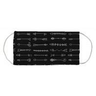 Boujee Arrows Face Mask Coverlet - Black White