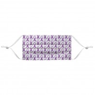 Purple Ribbon Face Mask Coverlet 