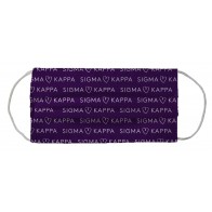 Sigma Kappa Sorority Face Mask Coverlet - Purple