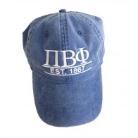 Adams Cap With Custom Greek Letters And Year Established