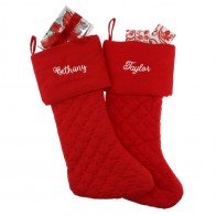 Embroidered Quitled Stocking