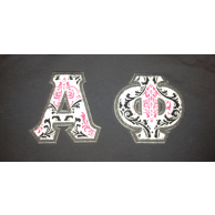 Alpha Phi Sewn On Letters