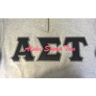 Alpha Sigma Tau Sewn On Letters With Alpha Sigma Tau Embroidery