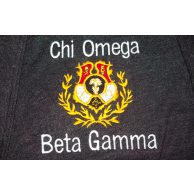 Chi Omega Betta Gamma Embroidery