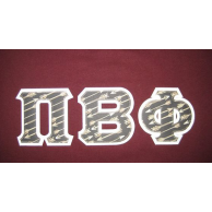 Pi Betta Phi Sewn On Letters