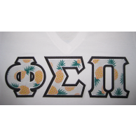 Phi Sigma Pi Sewn On Letters
